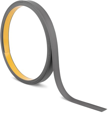 Quest Flachleiste PVC 20 mm selbstklebend, flexibel - Dunkelgrau, 10 m | Dekorative Zierleiste & Wandleiste, flexibel und leicht zuschneidbar, für Wände, Möbel & Fensterrahmen, innen