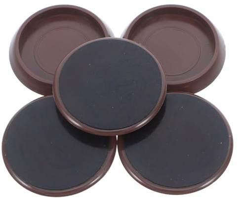 Homoyoyo Coupelles pour roulettes Antidérapantes en Plastique Protège-Pieds De Meubles Ronds ø 44 Mm Finition Plastique Robuste Usage sur Tapis Et Sols Fragiles Lot De 5 Pièces Protection Solide