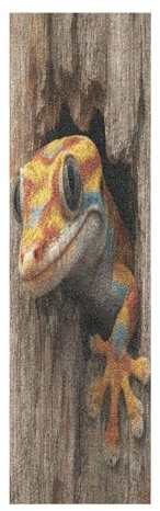voucong Geckoes Reptile - Cinta de agarre de fondo de madera 3D para monopatín, cinta de agarre antideslizante para patineta, scooters, cinta de agarre para patineta