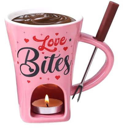 Personal Fondue Mugs,200ml Mini Simmer Melting Fork | Sweet Fondue Cup,for Butter Cheese Maker Family Gatherings Christmas Home Kitchen Coffee