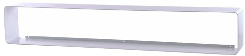 XXL DVD & BLU-RAY Regal Lounge Design Cube | Metall, 120 cm | Wandregal, Modernes Wandboard | Farbe: weiß