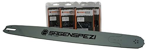 Sägenspezi Guide 63cm 3/8 1,6mm et 4 chaînes à gouge carrée pour Stihl 039 MS390 MS 390