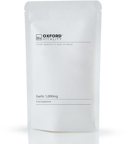 Garlic Tablets | 1000mg Supplements for Blood Sugar Balance & Metabolism | Oxford Vitality