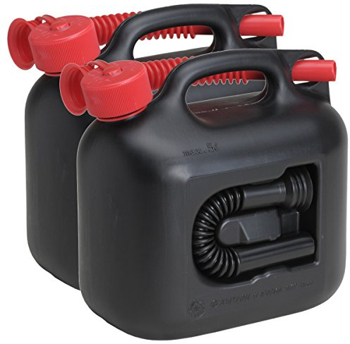 2x Benzinkanister PREMIUM 5 Liter inkl. Benzin- & Dieselauslaufrohr(en) 2er Set
