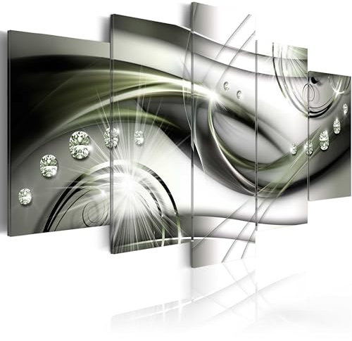 B&D XXL Acrylglasbild Abstrakt 100x50 cm 5 Teilig Wandbild auf Acryl Glasbilder Kunstdruck Moderne Acrylglas Platte Wanddekoration Geschenke Heimdekoration Glasbild Diamant Ornament a-A-0174-k-o