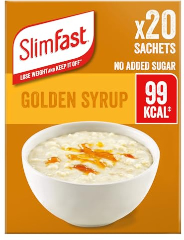 SlimFast • Porridge Sachets • Golden Syrup Flavour • 20 Sachets