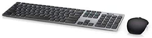 Dell 580-afqn RF Wireless Teclado – Teclado (RF Wireless + Bluetooth + Bluetooth AZERTY Belga Negro, Gris, Escritorio, Teclado de Membrana, AZERTY, Belga, inalámbrico)