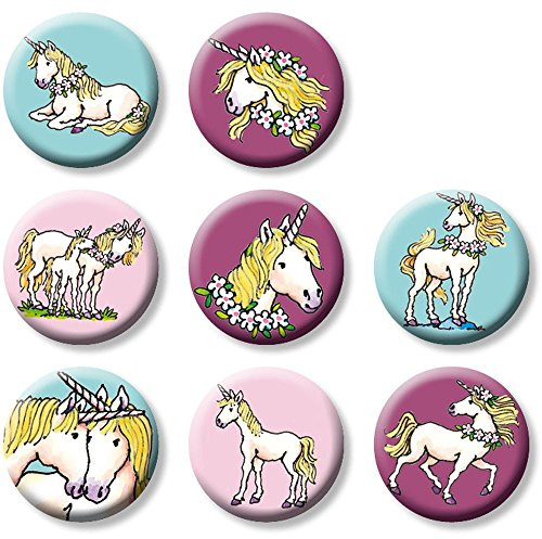 Lutz Mauder 67245 Mini-Button-Set Einhorn, 8 tlg.