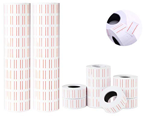 Hatisan 30 Rollen 15000 Stück Etikettenpapier für Mx-5500 Preisauszeichner, Super Sticky Tag Etiketten (30 Rollen 15000 Etiketten)