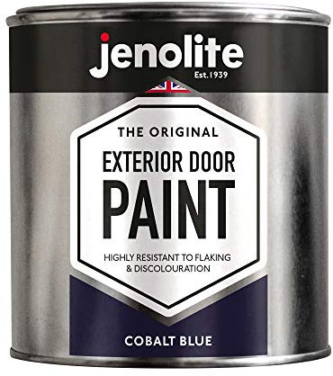 JENOLITE Garage & Exterior Door Paint - Cobalt Blue - 1 Litre - Suitable for Metal & Wood Doors & Garage Doors (RAL 5013)