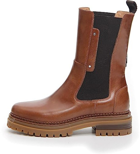 NEROGIARDINI Stivaletto chelsea con fondo carro. Made in Italy Marrone CUOIO 39