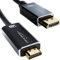 KabelDirekt - cavo adattatore DisplayPort 1.4 a HDMI 2.1 con connettori metallici indistruttibili - 1,8 m (trasmette 8K/60Hz da un laptop/PC DP a un monitor/TV HDMI - DP a HDMI, unidirezionale)