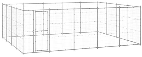 Camerina Outdoor-Hundezwinger Dog House Outdoor Pet Comfort Katzengehege Hundeauslauf DraußEn Tiergehege Verzinkter Stahl 24,2 m² 3082319