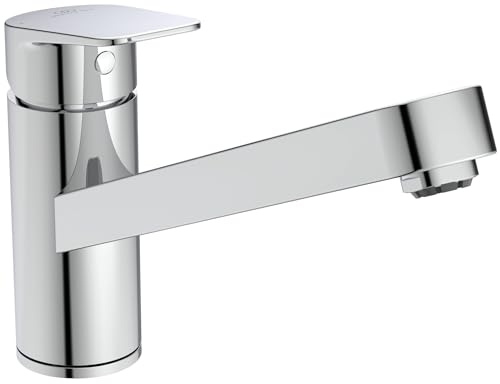 Ideal Standard BD309AA Küchenarmatur Ceraplan, 360° schwenkbarer Rohrauslauf, Ausladung 22,3 cm, Niederdruck, Chrom