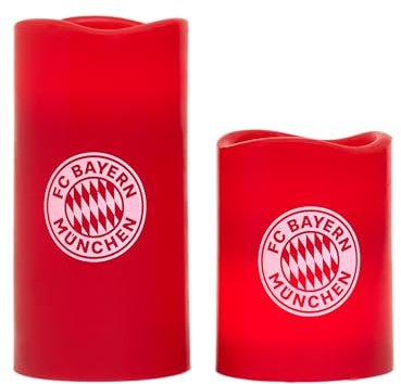 FC Bayern München LED Kerze 2er-Set Rot I Fußball I Ohne Flamme
