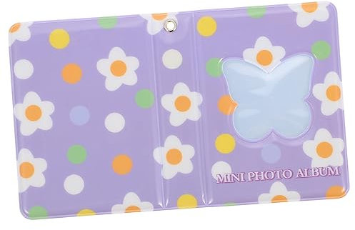 Amosfun Schlüsselanhänger Fotoalbum Mini-fotobuch Fotokarte Ordner Für Kunstmappen Wolke Postkarten-album Familienfotorahmen Kleines Fotobuch Freunde Fotorahmen Tasche Film Baby Pvc