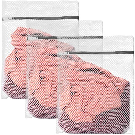 Giantree 3 Stück Wäschenetz für Waschmaschine, Wäschenetze Wäschebeutel Wäschesack mit Reißverschluss Mesh Wäschesack Wiederverwendbar Wäschebeutel,für Hemden T-Shirts Unterwäsche Socken usw(25*30CM)