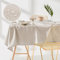 ROOM99 Aura Mantel de 130 x 180 cm, Antimanchas, Lavable, Impermeable, repele la Suciedad, poliéster, Rectangular, decoración para Banquetes para Todo el año, Color Beige Claro