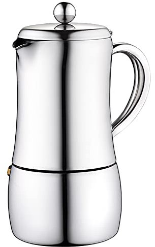 OQHAIR Cafetière Classique en Acier Inoxydable 304, cafetière Italienne, Moka, Facile à Nettoyer, adaptée aux cuisinières à Induction, aux Fours en céramique et aux cuisinières à gaz 300