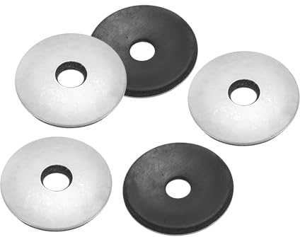 PATIKIL Arandela de Sellado de Neopreno EPDM con Acero Inoxidable 304, 50 Pcs de Arandelas de Goma de Neopreno de 6.3x25mm para Sellado de Perno en Aplicaciones Marinas (#14)