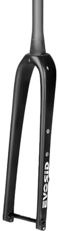 wanhaoaony Federgabel Carbon-Faser-Straßen-Fahrradgabel 28,6 mm Scheibenbremse Fahrrad for 700C Steckachse 12 x 100 mm V-Bremse Harte Kies-Fahrradgabel Fahrrad Gabel (Color : Matte UD White Logo)