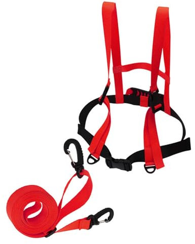 Osdhezcn Trainingsgeschirr für Kinder, Ski-, Snowboard-Trainingsgeschirr mit abnehmbarem Leinengriff, Skitrainingsgürtel für Jungen, Mädchen, Anfänger, Kinder, Ski-Schultergurt