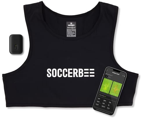 SOCCERBEE-BEE PRO 2 - Rastreador GPS deportivo y chaqueta para deportes al aire libre | Prueba de 30 días incluida y suscripción requerida | Equipo de entrenamiento de fútbol | Rastreador de fitness