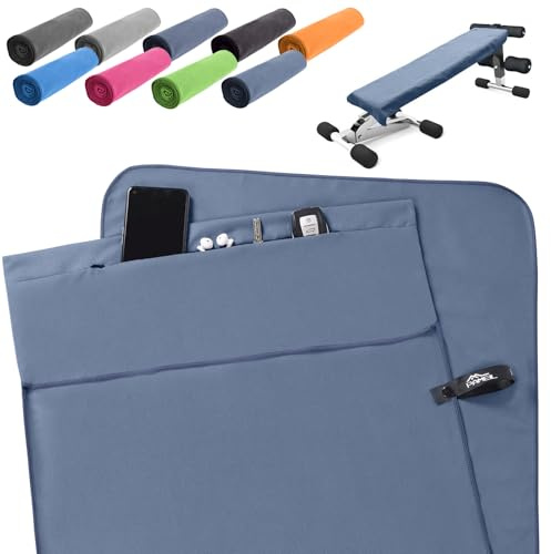 Pameil fitnesshandduk | 120 x 50 cm | kompakt och snabbtorkande mikrofiberhandduk, sporthandduk, resehandduk, strandhandduk med dragkedjeväska