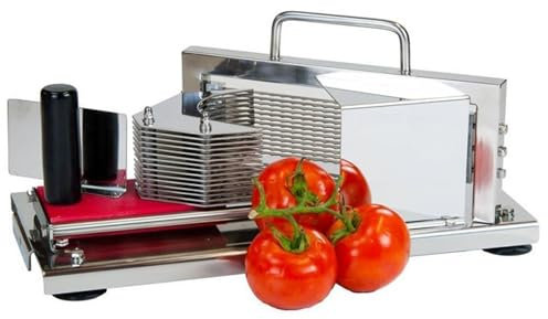 Cuisine Tomato Slicer,Commercial Manual Tomato Slicer, Stainless Steel, 5.5 mm Slices,Stable and Anti-Slip, for Restaurants, Hotels, Hot Pot Restaurants, Canteens