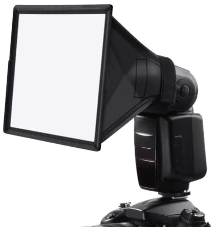 Tragbare Blitz Softbox 33x20cm aus Kohlefaser für Kamera | Schwarz, Leichte Lichtabdeckung für Fotografie, Zubehör für Außenaufnahmen