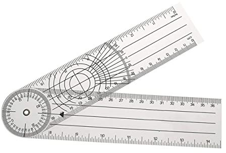 Angoily Winkelmesser Aus Kunststoff Zur Messung Des Bewegungsbereichs Von Ellbogen Knien Und Fingern Transparentes Goniometer Für Gelenkbewegung Und Längenmessung Robustes Pvc-gerät