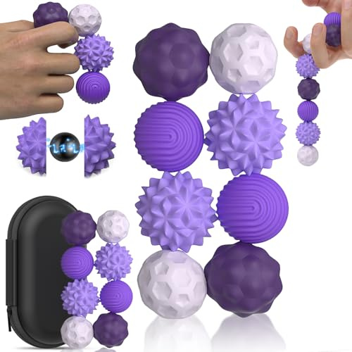 8 Stück Magnetische Fidget Toys, Magnetische Anziehungskraft Stress Bälle