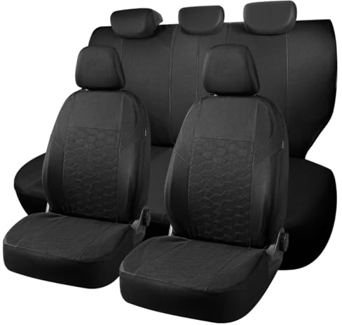Chifeng Autositzbezug Komplettset,Polyester, für VW Amarok Bora Golf Plus SV Jetta Passat Polo Tiguan, Vordersitzbezüge und Rücksitze, Autozubehör, Innendekoration,Autositze Bezug Set