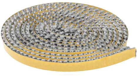 SDLDEER Kamin Dichtband, 15mm x 2.5m Ofendichtschnur Feuerfestes Dichtungsband Selbstklebend Kamin Ofenrohr Dichtung für Kamin, Ofen, Ofenrohre, Smoker, Rauchrohr