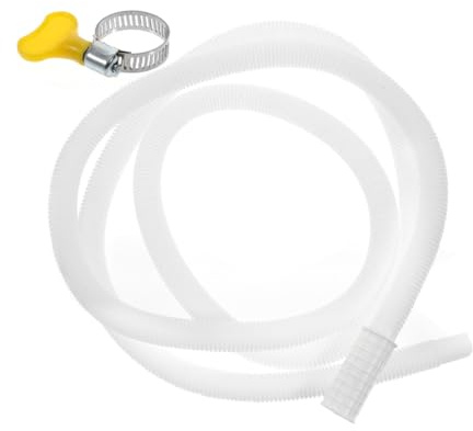POPETPOP 5m Tubo De Drenaje para Aire Acondicionado Conector De Manguera De Drenaje Exterior Accesorio De Tubo De Desagüe con Codo y Hebilla
