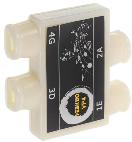 TOYANDONA 4-loch Stimmpfeife aus Kunststoff für Gitarre und Ukulele Präzises Stimmgerät mit Modernem Minimalistischen Design Geeignet für Profis und Anfänger 5.4x5.0x1.7cm