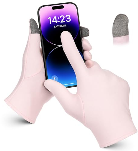 Moisturizing Cotton Gloves for Overnight Use - Touch Screen Compatible - Relief for Dry, Cracked Hands & Eczema - Luxurious Spa Treatment for Soft Skin (4 Pairs, Pink) - Ideal for UK Climate