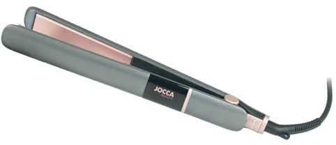 JOCCA - Glätteisen mit Thermohülle, PTC-Schnellheizung, Keramikplatten 25 x 120 mm, Temperatur bis 230 °C, drehbares Kabel 1,8 m