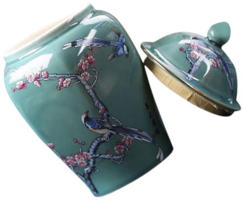 CIYODO Pot De Rangement Cuisine Céramique Vintage Avec Couvercle Hermétique Boîte Pratique Pour Thé Sucre Et Café Bocal De Conservation Multi-usage Au Design Rétro Et Surface Lisse Pour o