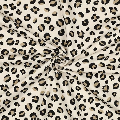 Sweat Sweatstoff ANIMAL SKIN - natural - Ökotex - für Kinder- und Damen-Bekleidung - Meterware ab 50cm - für Sweatshirt, Hoodies, Hosen