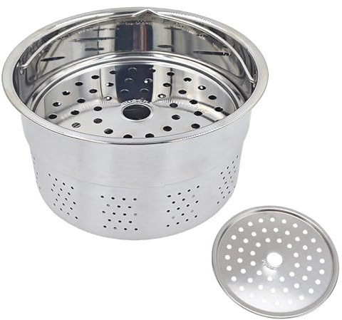 Premium-Dampfkorb Aus Edelstahl für TM5 TM6-Blender,Dampfkorb Edelstahl für TM5 TM6 Reiskocher Perfekt für Gesundes Kochen und Einfache Reinigung High-Capacity Design