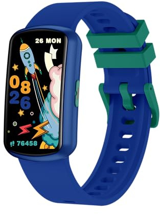 afoloery Kids Fitness Tracker Watch for Boys Girls Ages 5-15, Full Touch 1.47 Screen, Activity Tracker, HeartRate and Sleep Monitor, IP68 Waterproof, Pedometer (Blue)
