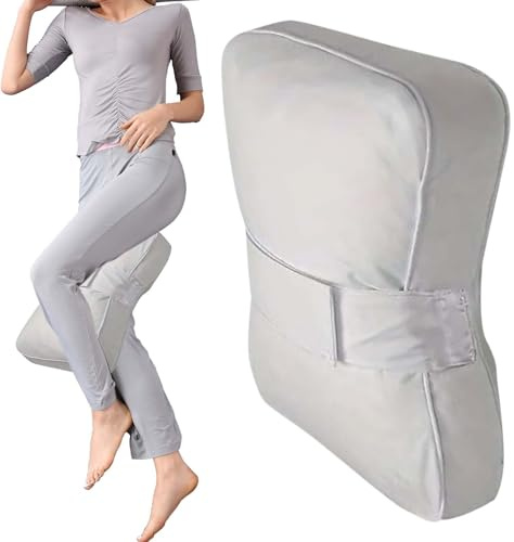 Almohada de rodilla para dormir de lado, cojín de cama transpirable con correa, almohada para entre las rodillas mientras duermes, para rehabilitación de caderas, articulaciones, alineación de la