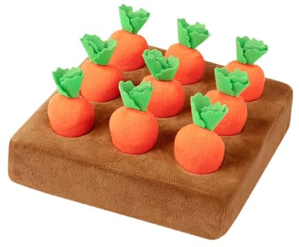 Sharplace Karotten-Ernte-Spielzeug, Puzzlespielzeug, rutschfest, Plüsch, fördert die Feinmotorik, Entwicklung, Kreativität, Bildung mit 9 Karotten