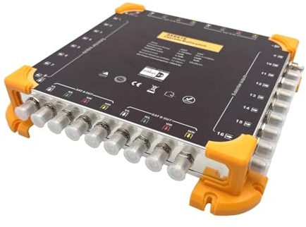 Jnchdghwa Receptor de SatéLite Digital Multiconmutador Diseqc 2.0 de 9 Entradas y 16 Salidas, 9 Entradas, ConmutacióN en Cascada, 4,0 DB, 950-2150 MHz