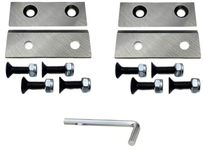 Lame Di Ricambio Per Biotrituratore Da Giardino Complete Di Bulloni E Dadi | Compatibile MTD 942‑0544,742‑0544,742‑0544A,742‑0653, Dimensioni 85,5×31,5 mm,