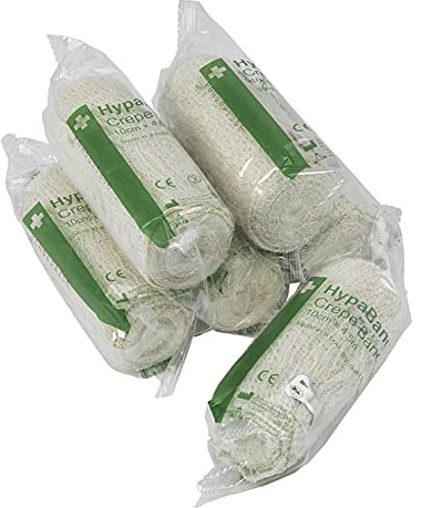 Safety First Aid Group Group HypaBand Crepe Cotton Bandages 10cm x 4.5m - Pack of 6
