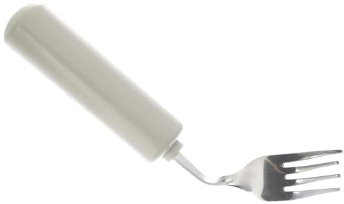 Homecraft Queens Angled Cutlery, Right-Handed Angled Fork, Lightweight Ergonomic Adaptive Fork, Cutlery with Easy-to-Grip Handles for Limited or Weak Grasp, Adaptive Utensil for Independent Eating