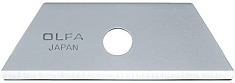 OLFA RSKB-2/5B - Pack de 5 cuchillas trapezoidal 50x17,5x0,6 mm plateadas