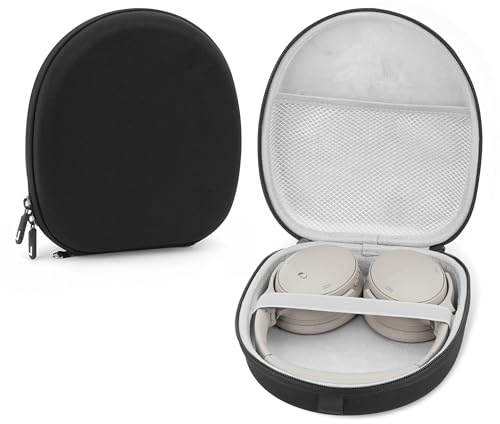 Linkidea Headphones Carrying Case Compatible with Bose QC Ultra, QC 45/35 II, 700, Protective Hard Shell Travel Bag with Cable, Charger Storage (Black)